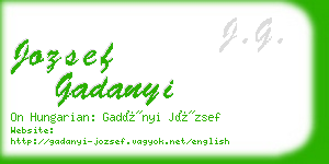 jozsef gadanyi business card